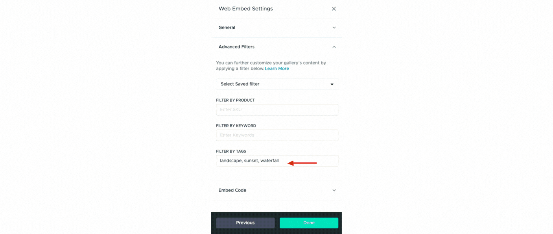 Filter Tags in Nav Bar - Saved Filter, Product, Keyword,  and Tags - 21st September 2023 (2).gif