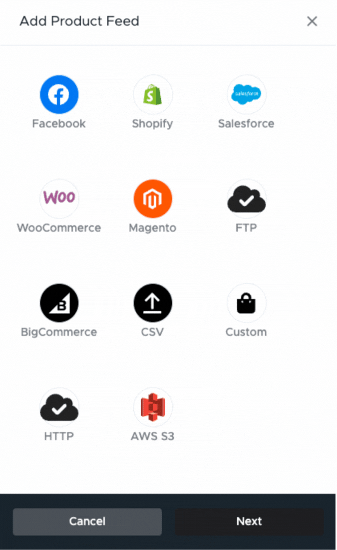 Product Feeds - Add HTTP Feed - 19th October 2023.gif