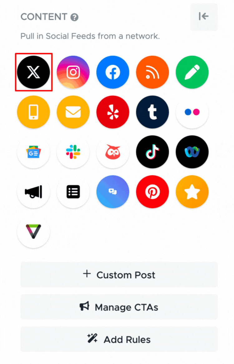Twitter - How to add a Username feed - Updated 30th November 2023.gif