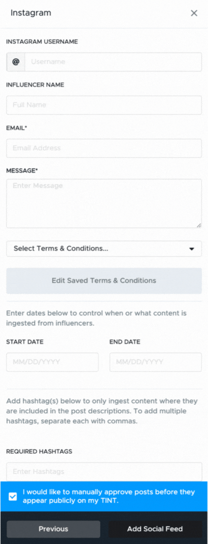 Influencer article - work flow for IG, FB and X.gif
