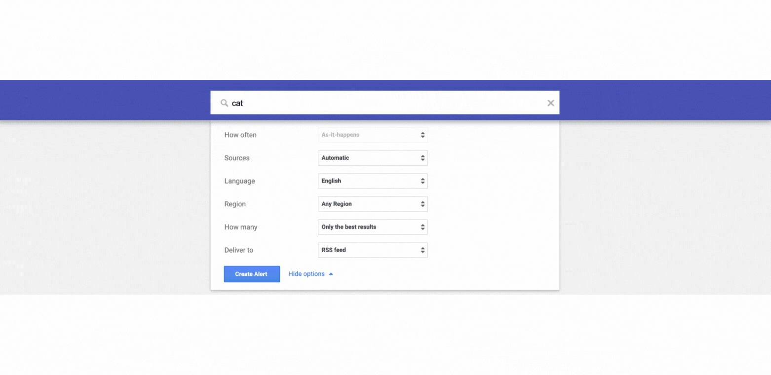 How to set up a RSS feed for Google News - Google News - 20th March 2024.gif