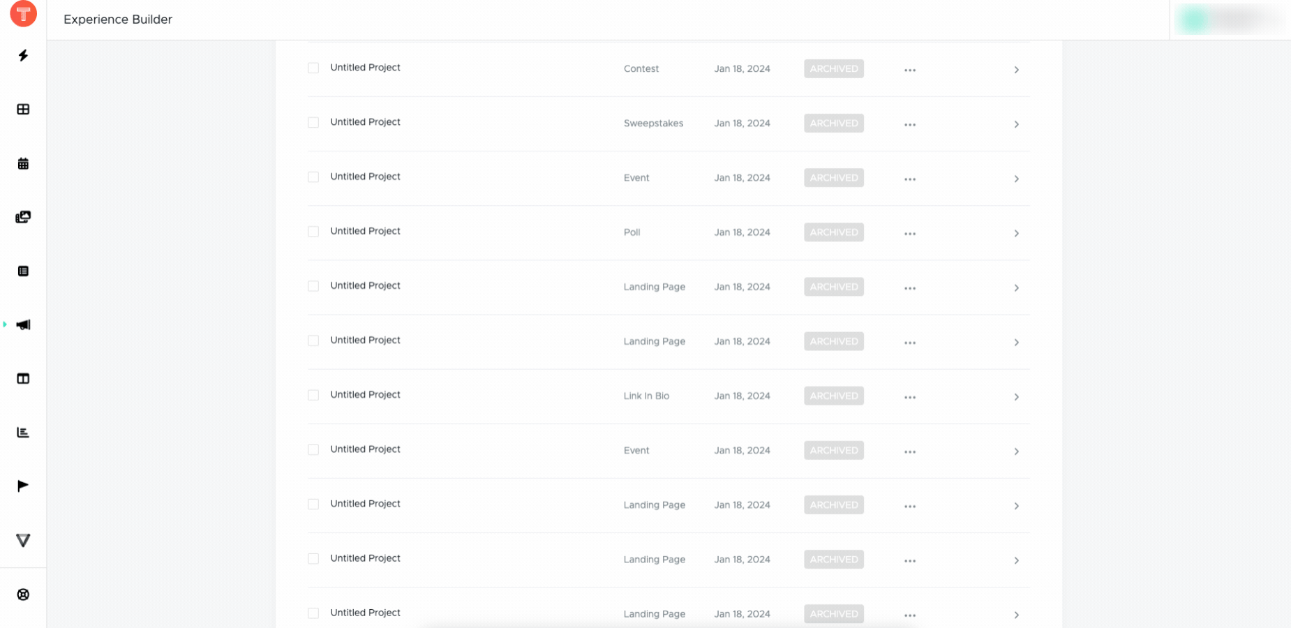 How to delete an Experience - Experience Builder - 11th June 2024.gif