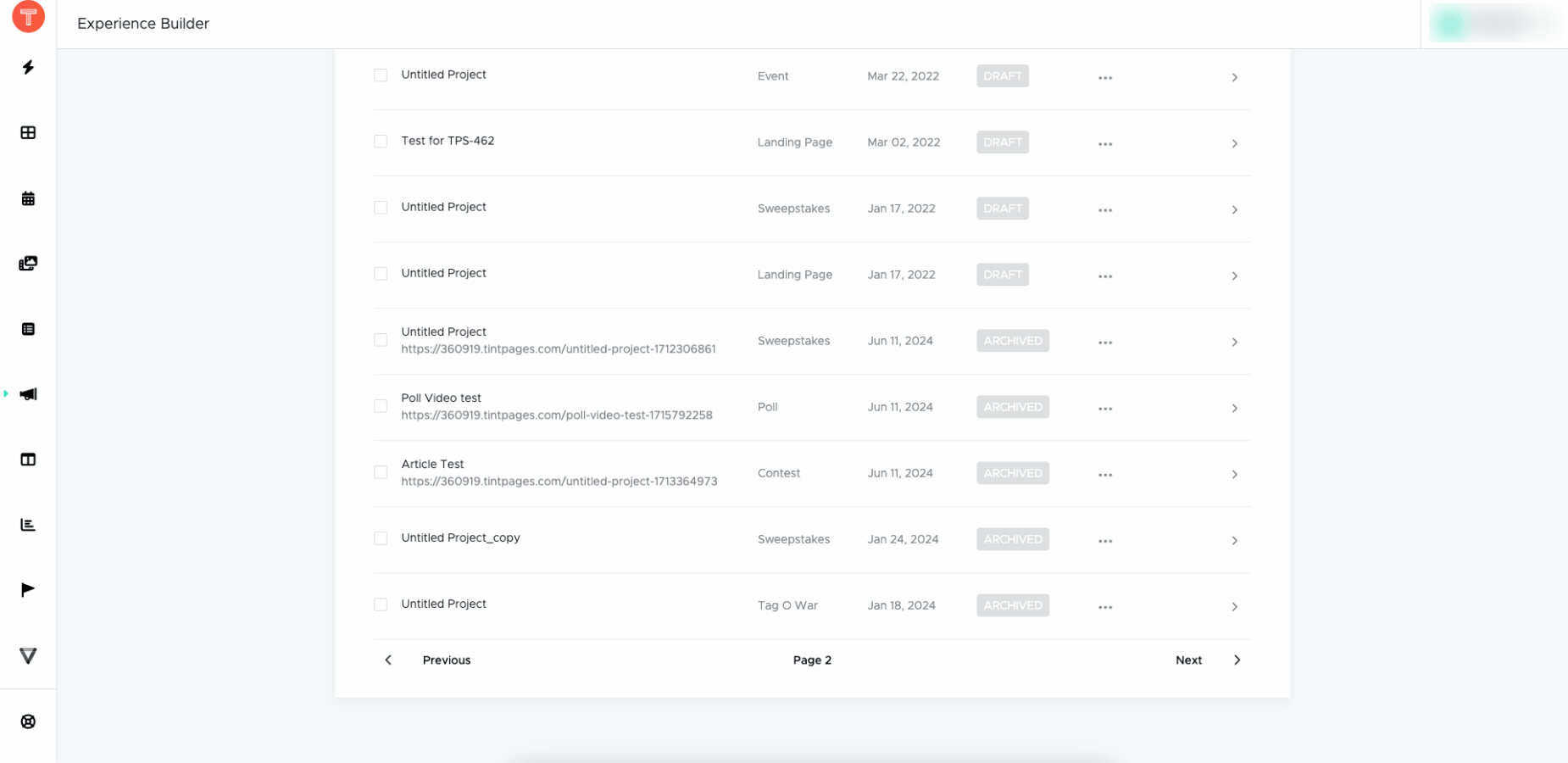 How to unarchive an Experience - Experience Builder - 11th June 2024.gif