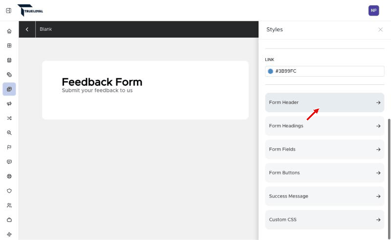 Form Header styles - Form Builder