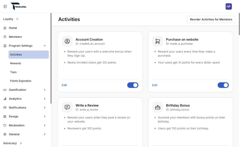 How to create a Form Activity - Loyalty